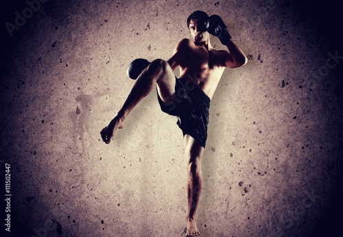 Leinwand Poster Kickboxing.