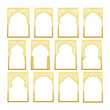Gold Design Arab windows for Ramadan Kareem Template 