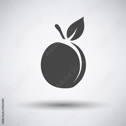 Fotomural Peach icon on gray background