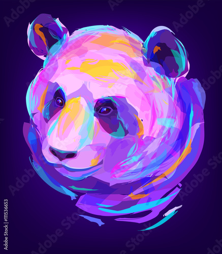 Foto-Plissee zum Schrauben - The cute colored panda head (von Krolone)