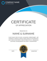 Vector certificate template.