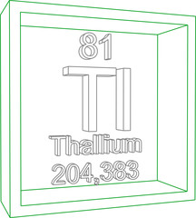 Wall Mural - Periodic Table of Elements - Thallium