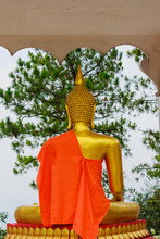 Behind The Buddha Statue In Phu Rua National Park,Thailand.