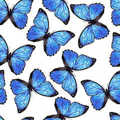Wall Mural - butterfly. seamless pattern of butterflies. endless texture vector background. perfect for wallpaper
