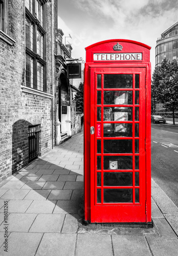 Naklejka - mata magnetyczna na lodówkę london phonebooth