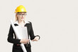 © Fabio Balbi - Young female architect/construction engineer  isolated on white