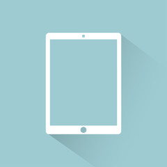 Wall Mural - Tablet icon flat style ,isolated on light background with shadow, stylish vector illustration for web design