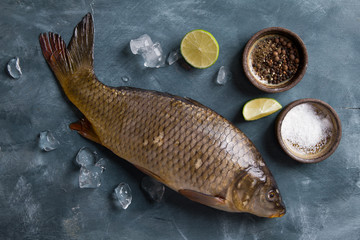 Wall Mural - Delicious fresh fish (carp)