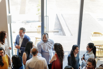 Wall Mural - Business People Meeting Eating Discussion Cuisine Party Concept