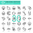 © Eucalyp - Seafood , thin line icons set ,pixel perfect icon