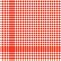 Poster - red checkered table cloth pattern