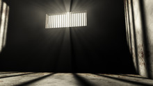 Lightrays Shine Through Rails In Demolished Solitary Confinement