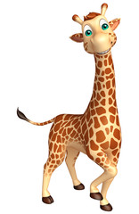 Sticker - walking Giraffe cartoon character