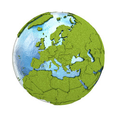 Wall Mural - Europe on planet Earth