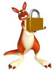 Poster - fun Kangaroo cartoon character Kangaroo cartoon character with l