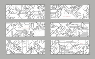 Abstract geometric background set.