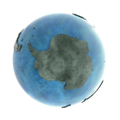 Wall Mural - Antarctica on marble planet Earth