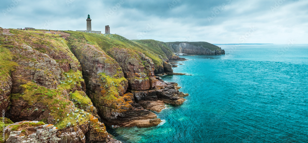 coastal landscape Bretagne, France - obrazy, fototapety, plakaty 