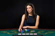 © nazarovsergey - sexy woman with poker cards and chips
