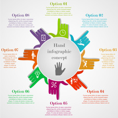 Wall Mural - Hand-style infographic concept