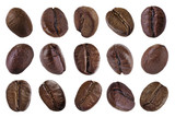 Fototapeta Mapy - Set coffee beans isolated on white