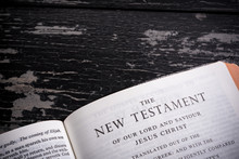 King James BIble Open To The Beginning Of The New Testament