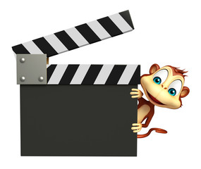 Poster - Monkey cartoon character with clapboard