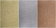 Bronze, silver, and gold background in textured sparkle with thin white outline