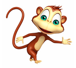 Poster - walking  Monkey cartoon character