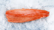 Salmon fillet on ice