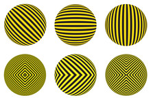 Yellow And Black Extra Point, Ball. Stop. Repair, Industrial Striped Road Warning Yellow-black Pattern Vector