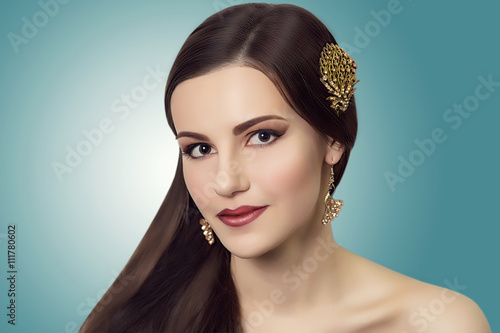 Portrait Of Young Beautiful Bridal With Natural Beauty 