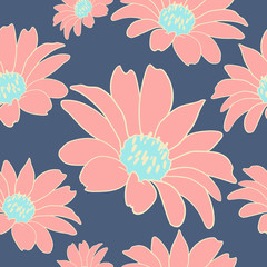 Seamless pattern with flowers. Floral seamless pattern. Vector b