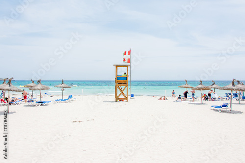 Cuadros en Lienzo Vista de una playa, sobreexpuesta y pone de relieve el estilo