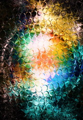 Aufkleber - Color Abstract background and glass effect,  And light circle structure.