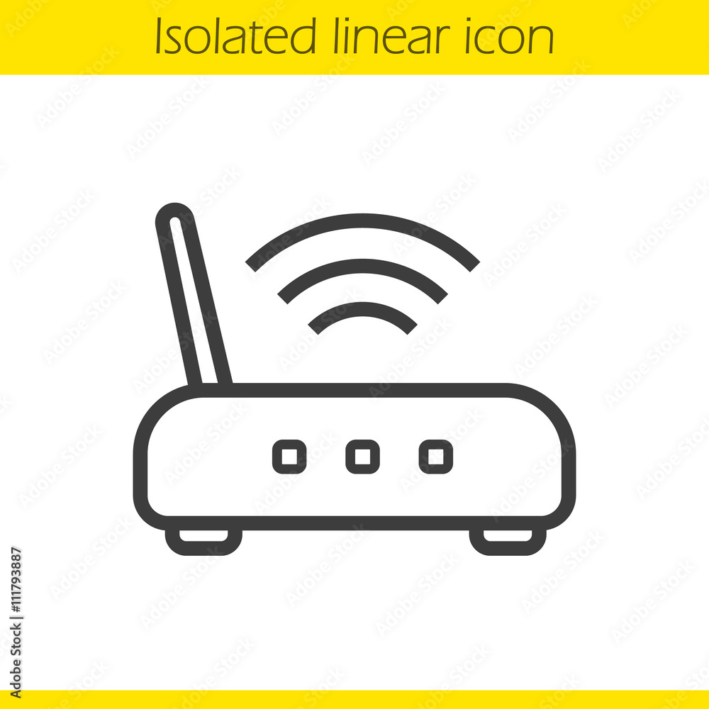 Wi fi router linear icon