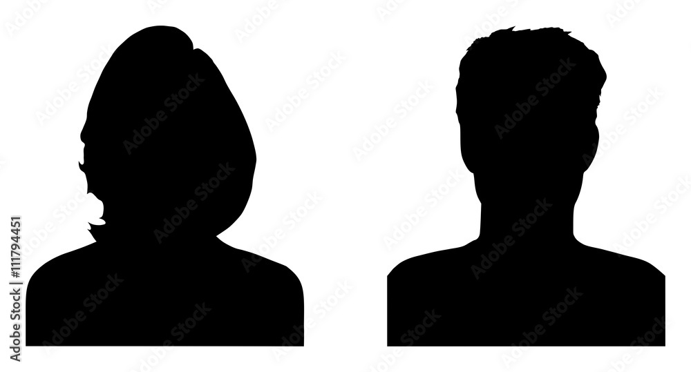 © PixlMakr - Silhouette von Mann und Frau Silhouette von Mann und Frau