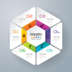 Infographic design template and marketing icons.