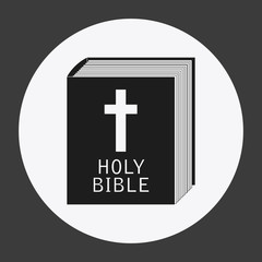 Sticker - Bible design. Book icon. Flat illustration