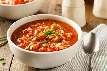 Spicy Homemade Gazpacho Soup