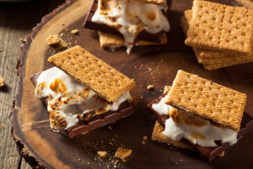 Canvas Print - Homemade Gooey Marshmallow S'mores