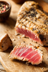 Canvas Print - Homemade Grilled Sesame Tuna Steak