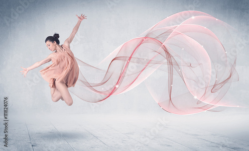 Dekoracja na wymiar  tanczacy-artysta-baletowy-z-abstrakcyjnym-wirem