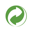 recycling icon, ecology green icons set on white background