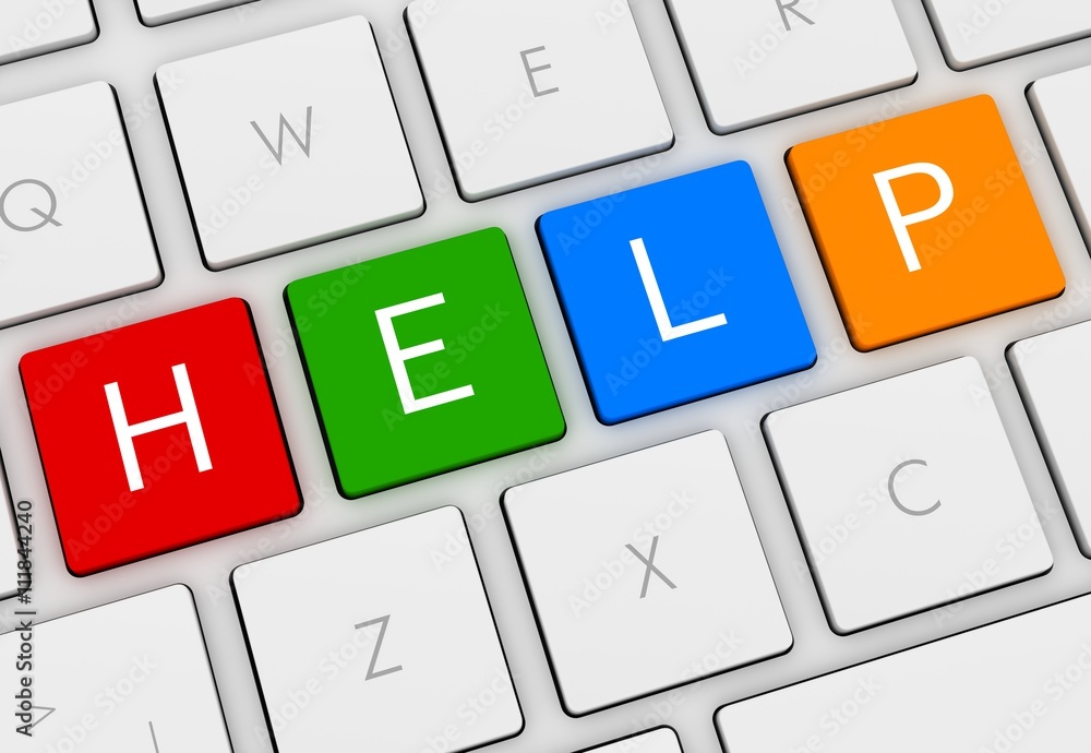 Stock-Illustration „help key“ | Adobe Stock
