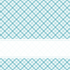 Poster - checkered table cloth pattern with banner