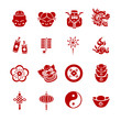Chinese New Year icons - Illustration