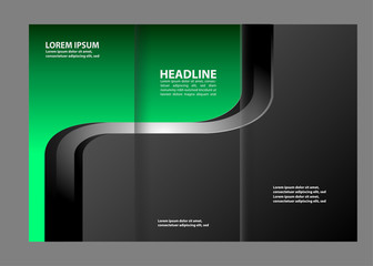 Front and back presentation of professional Two page Business Trifold, Flyer, Banner or Template design.
