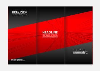 Tri fold brochure template design vector illustration
