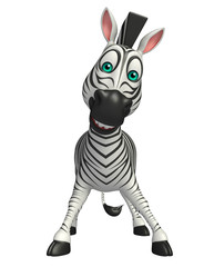 Poster - funny Zebra cartoon character